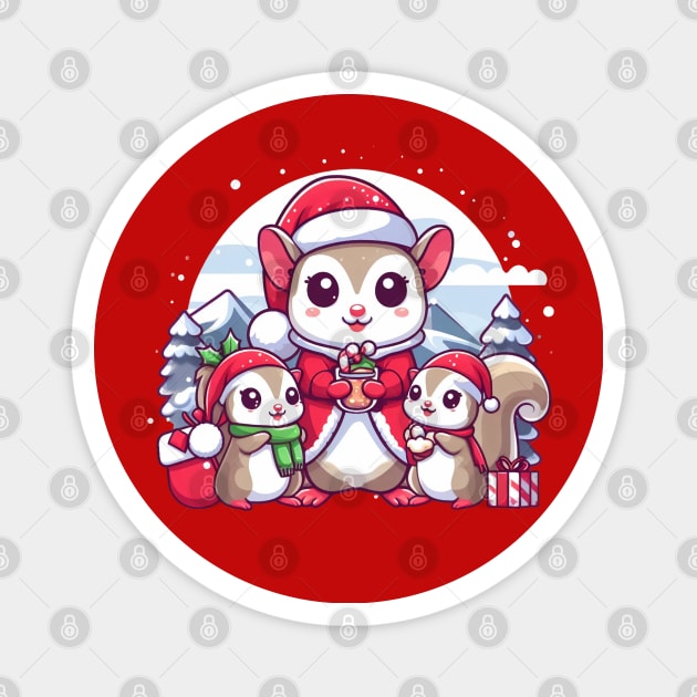 Merry Little Squirrelly Christmas Magnet by Imaginate